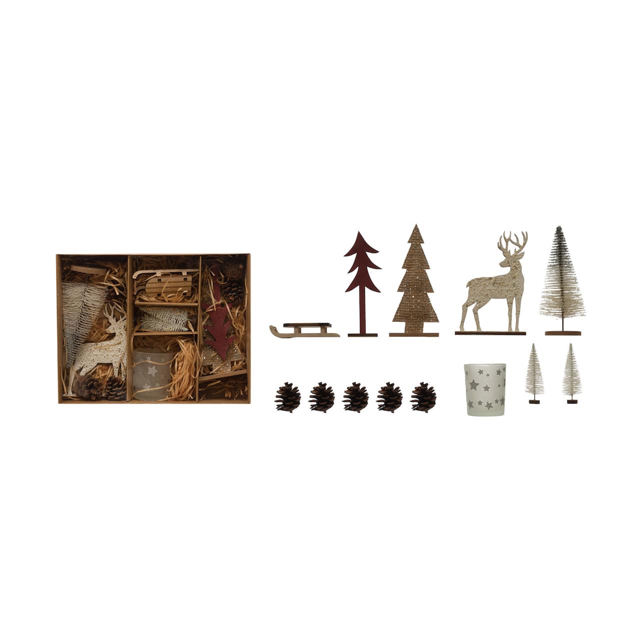 Hello Honey® 13 Piece Star Candle, Sled & Woodland Icons Candle Garden Kit